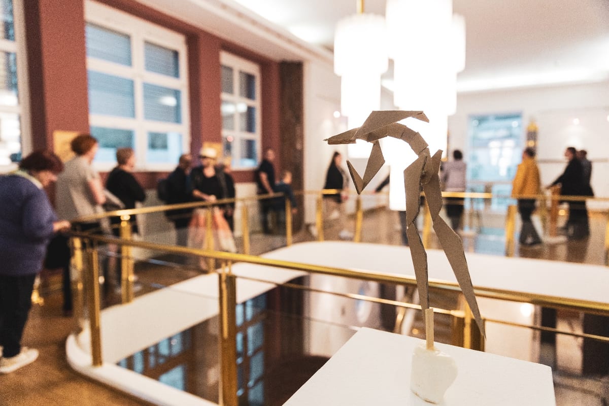 Viewing at the exhibition opening